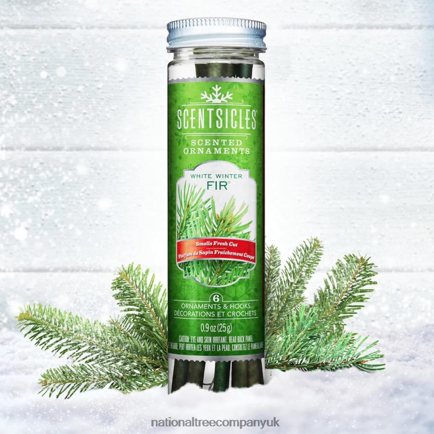 decoration | National Tree Company Scented Ornaments 2 Pack- 6ct Bottle White Winter Fir Fragrance-Infused Paper Sticks F2L4F541